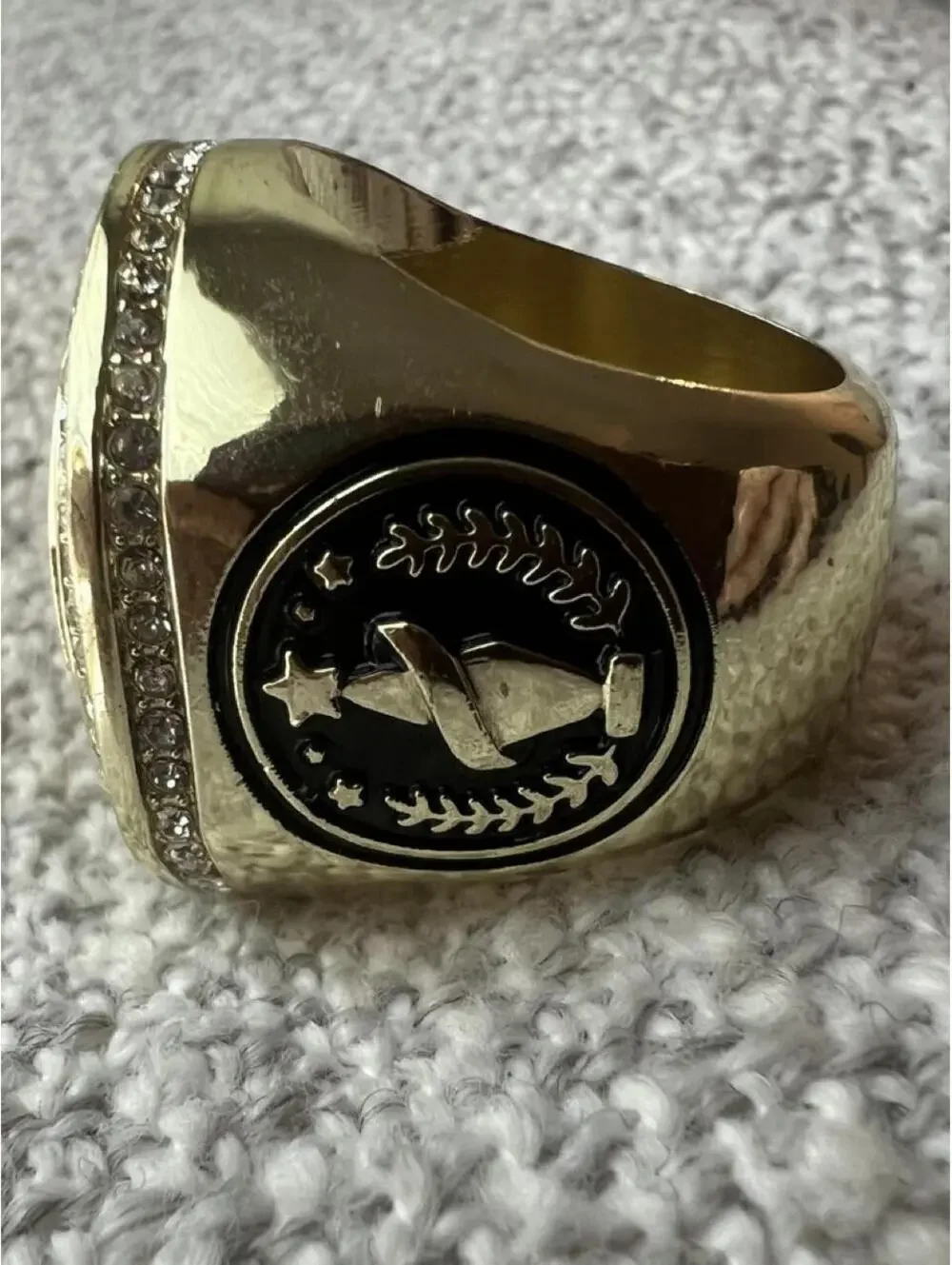 Men's Gold Tone and Black MVP Ring